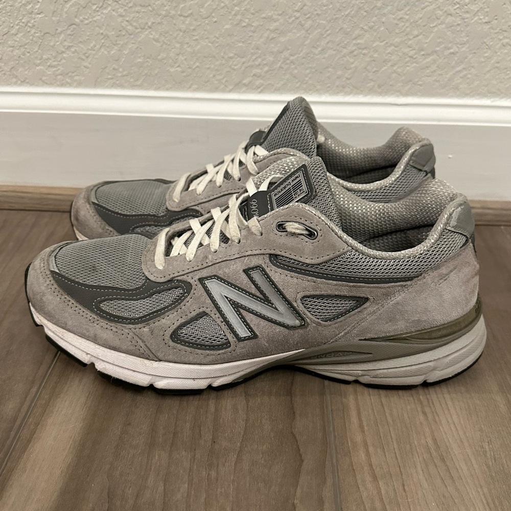 Men’s New Balance 990 V4 Sz 10 Gray Running Shoes MADE IN USA M990GL4